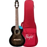 Flight ALMNIGTEQA Nighthawk Tenor Elektro Ukulele - Zwarte Vlek