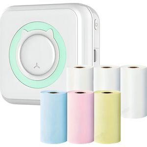 Draagbare Mini Printer - MINIPRINT - Inclusief 10x Rol Printpapier & 6x Gekleurde Rol Printpapier