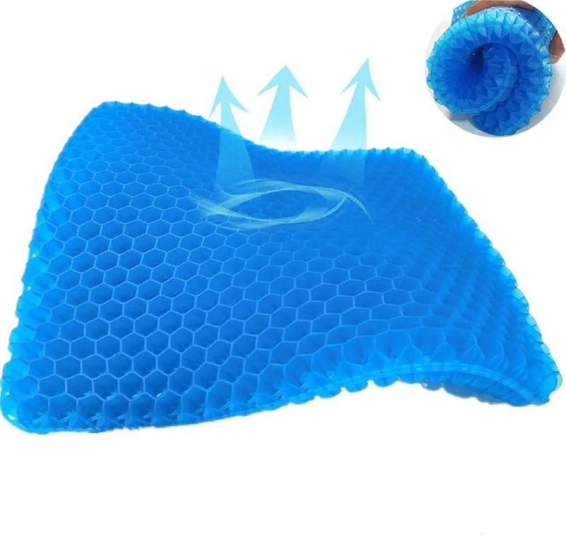 Solfit - Ergonomisch Zitkussen - Orthopedisch Zitkussen - Gelkussen - Dubbellaagse Honingraatstructuur