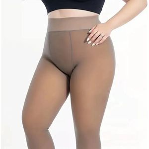 Fleece - Nude - Gevoerde Panty - Thermische Panty met Hoge Taille - Unisex - Warm tot -10°C