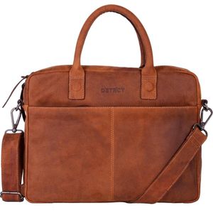 DSTRCT Wall Street Leren Laptoptas - 15,4 Inch - Cognac