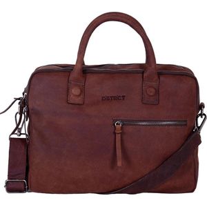 DSTRCT Wall Street Business Laptoptas - 15,4 inch - Double Brown