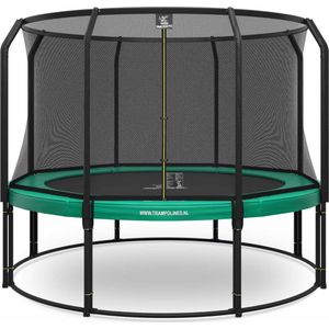 Magic Circle Pro - Trampoline met veiligheidsnet - ø 366 cm - Groen - Ronde trampoline met net - Buitenspeelgoed
