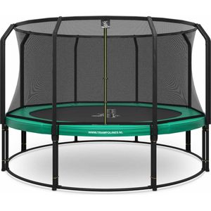 Magic Circle Pro - Trampoline met veiligheidsnet - ø 427 cm - Groen - Ronde trampoline met net - Buitenspeelgoed