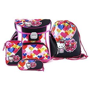 Target Square Hello Kitty Hearts Set 4-in-1 schooltas, 38 cm, 12 liter, blauw (blauw)