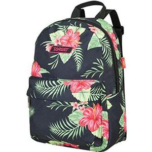 Target Tik Tak Floral rugzak unisex zwart groen 8 liter, Zwart/Groen