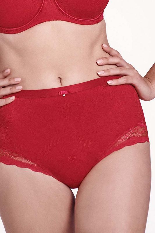 Lisca - Evelyn - Slip - Rood - Katoen en Kant