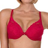 Lisca - Evelyn - Push-up Bh - Rood - Elastisch Kant - Bralette-stijl
