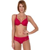 Lisca - Evelyn - Push-up Bh - Rood - Elastisch Kant - Bralette-stijl