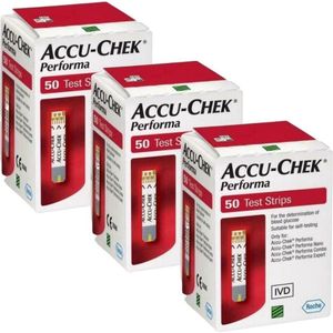 3X 50 strips Accu Chek Performa actiepakket