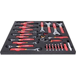 UNIOR - SOS-SETCONESLEUTELS, SPAAKSLEUTELS, BANDENLICHTERS - RED - 560 X 570 X 40 MM / 35 PCS - 5 KG