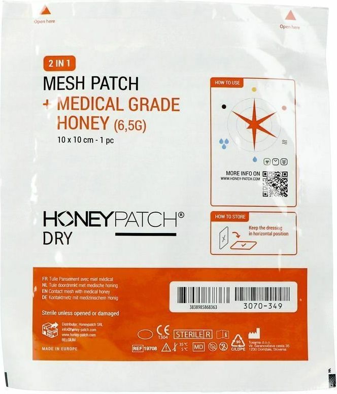 Honey Patch - Dry Verband - Ster - 10x10cm - 1 Stuk