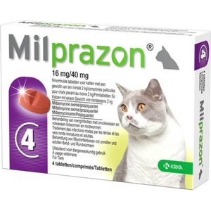 Milprazon Ontworming Tabletten Grote Kat 4 stuks