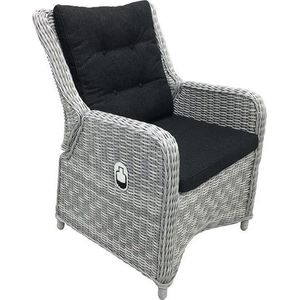 Riva verstelbare tuinstoel Wicker Mixed Grey