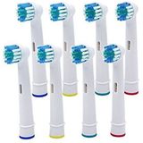 MonLiya 8 stuks elektrische tandenborstelkoppen voor tandenborstels, vervangende koppen voor tandenborstels met zachte haren