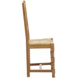 Set van 2 stoelen SEGUIN - Massief beuken en zitting van roggestro L 43 cm x H 102 cm x D 38 cm