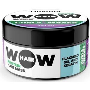 Tinktura - Wow -Haarmasker - Curls & Waves - Krullend haar - Proteine - Keratine - Onhandelbaar haar - Vegan