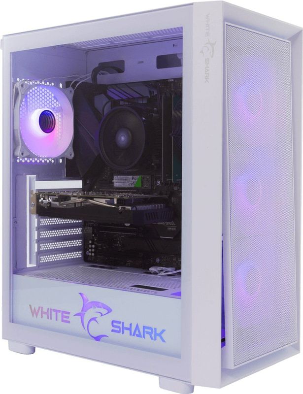 White Shark - WARHEAD - Midi Tower Behuizing - Wit - RGB Ventilatoren