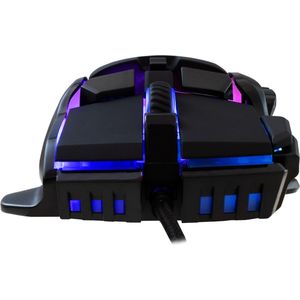 Baracuda - PIRANHA RGB - Bedrade Gaming Muis - Zwart - USB-A - 7200 DPI