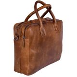 DSTRCT Fletcher Street Leren Laptoptas - 15,6 inch - Cognac