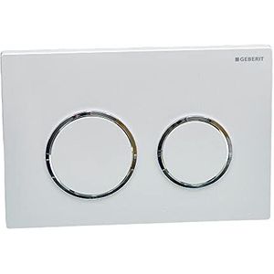 Geberit Kappa21 bedieningsplaat voor 2 hoeveelheden spoeling/ring glans/plaat en drukknop wit 115240KJ1