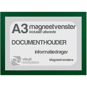 Magneetvenster A3 (incl. uitsnede) - Groen