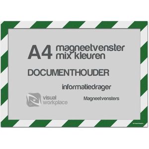 Magneetvensters A4 (mix kleuren) - Groen/Wit