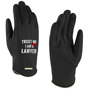 Trust Me I'm Almost A Lawyer Handschoenen Voor Koud Weer Warme Voering Suède Lederen Touchscreen Handschoenen Voor Vrouwen Zwart-Stijl