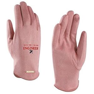 Trust Me I Am A Nuclear Engineer Handschoenen Voor Koud Weer Warme Voering Suède Lederen Touchscreen Handschoenen Voor Vrouwen Roze Stijl