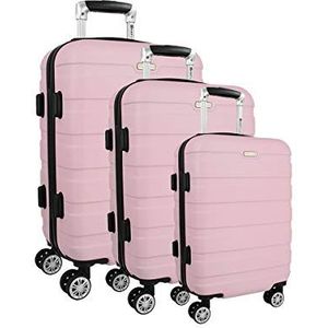 MD koffer set ""Skymate"" 3 stuks, roze, 32.5 x 48.5 x 76.5 cm, Set