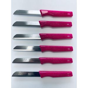 Solingen - Schilmes Superscherp Met Kartel - Roze/Glitter - Set van 6