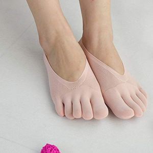 Aoliao Orthopedische Compressie Sokken Dames Toe Sokken Ultra Low Cut Liner met Gel Tab Ademend