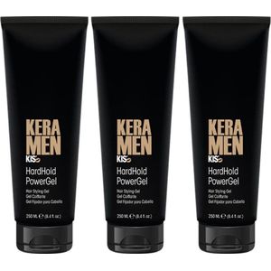 KIS - Keramen - Hardhold Power Gel - Haargel - 3 x 250 ml