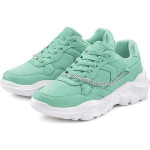 LASCANA Sneaker, mit Chunky-Sohle & Ketten, Schnürhalbschuhe, Freizeitschuhe VEGAN