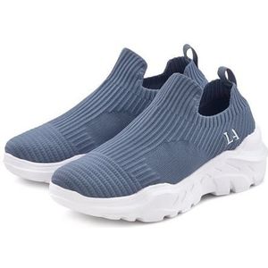 Lascana Sneakers Slip-On-Sneaker, lage schoen, slipper Vrijetijdsschoen, halfschoen, slipper, elastisch mesh, lichte zool VEGAN