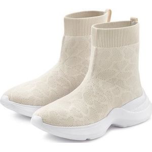 Lascana Sneakers Sock Boot, elastisch materiaal, slipper, boot, vrijetijdsschoenen, high top vegan