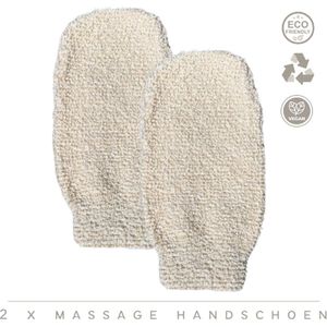 green-goose® Natuurlijke Massage Handschoen Ramie | Biologisch Afbreekbaar | Massagehandschoen