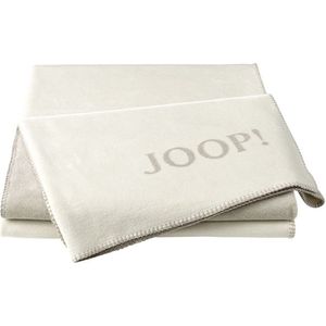 Joop! - Uni Doubleface - Plaid Deken - Ecru - 58% Katoen, 35% Polyacryl, 7% Polyester