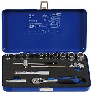 PROJAHN 4111 Xi-on 3/8"" Socket Set, Blauw, Set van 17 stuks