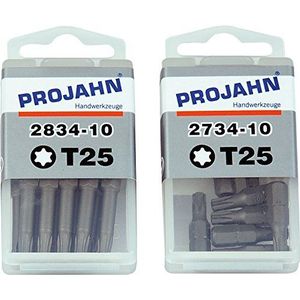 PROJAHN 2733-10 1/4"" TX bit T20, 10 stuks Doos, Zilver, Set van 10 stuks
