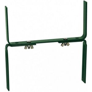 Set van 2 verstelbare metalen balkon/muurbeugels 12 t/m 23,5 cm in de kleur donker groen