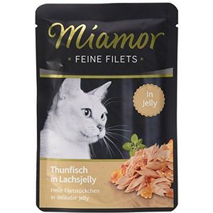 Sparpaket Miamor Feine Filets 24 x 100 g - Thunfisch in Lachsjelly
