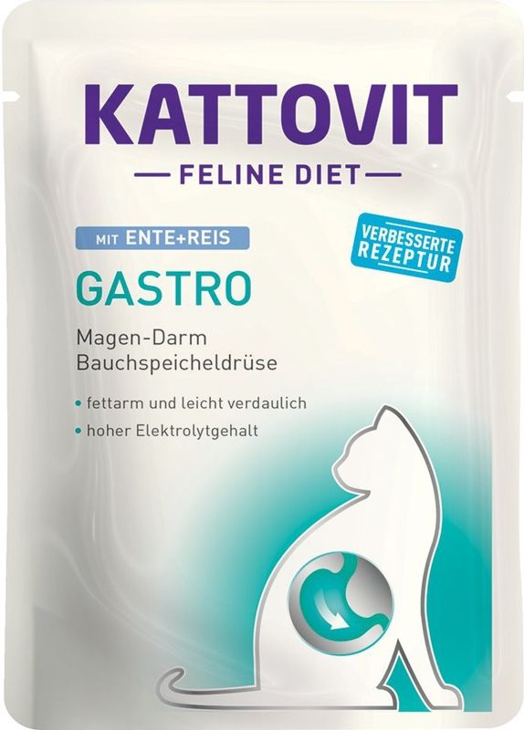 KATTOVIT Feline Diet Gastro Duck with rice - nat kattenvoer - 85g
