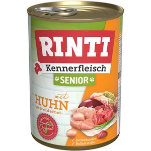 Voordeelpakket Rinti "Kennerfleisch"  24 x 400 g Hondenvoer - Senior: Kip