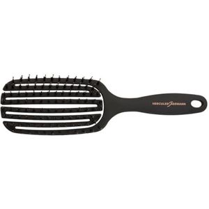 Haarborstel - Zwart - Kunststof - Natuurlijke Borstelharen