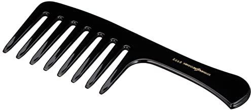 HERCULES SÄGEMANN - Premium krultang | Hoogwaardige krulkam van natuurlijk rubber voor zacht kammen zonder haarbreuk. Ideaal voor krullen en lang haar. | Kleur: Zwart | Maat: 22,4 cm