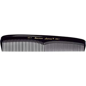 Hercules Sägemann 603-330 Professionele haarkam voor dames, natuurlijk rubber, haarkam met 2 tanden, grof + fijn, 17 cm, haarkam voor dames