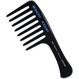 Hercules Sägemann - Curly Hair Comb 9&quot; - Kam - Eboniet - Antistatisch