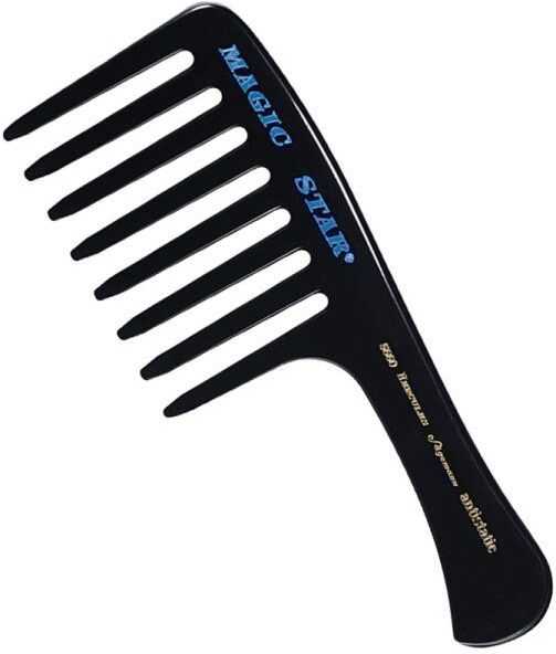 Hercules Sägemann - Curly Hair Comb 9&quot; - Kam - Eboniet - Antistatisch