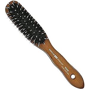 HERCULES SÄGEMANN - 9044 Paddle Brush | verzorgende natuurlijke haarborstel | borstel van wildzwijnwijnharen met polyamidestiften | verzorgingsborstel voor lang haar | donker hout